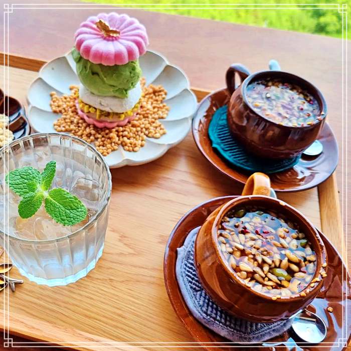 밀양 아리랑시장 맛집 레트로 카페, 직접 달인 쌍화차