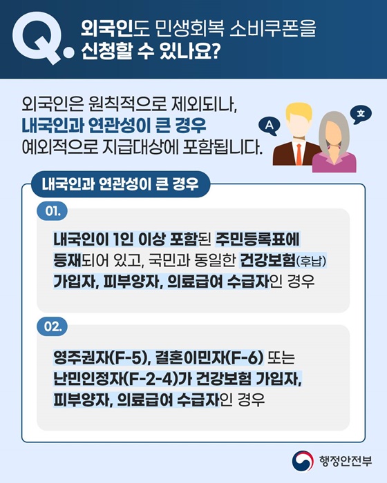 민생회복 소비쿠폰 Q&A 관련 이미지