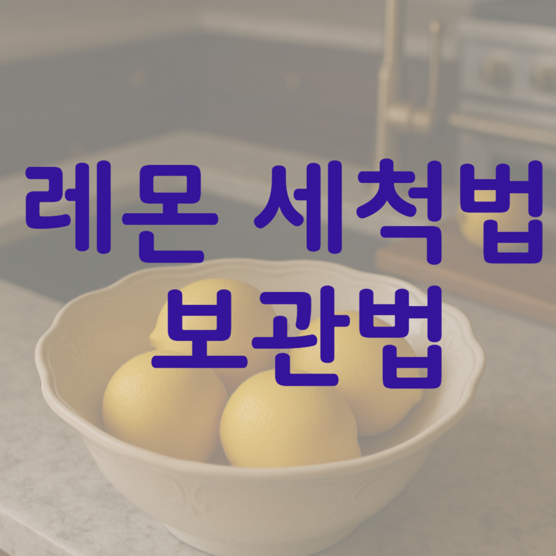 레몬 세척법 관련 사진