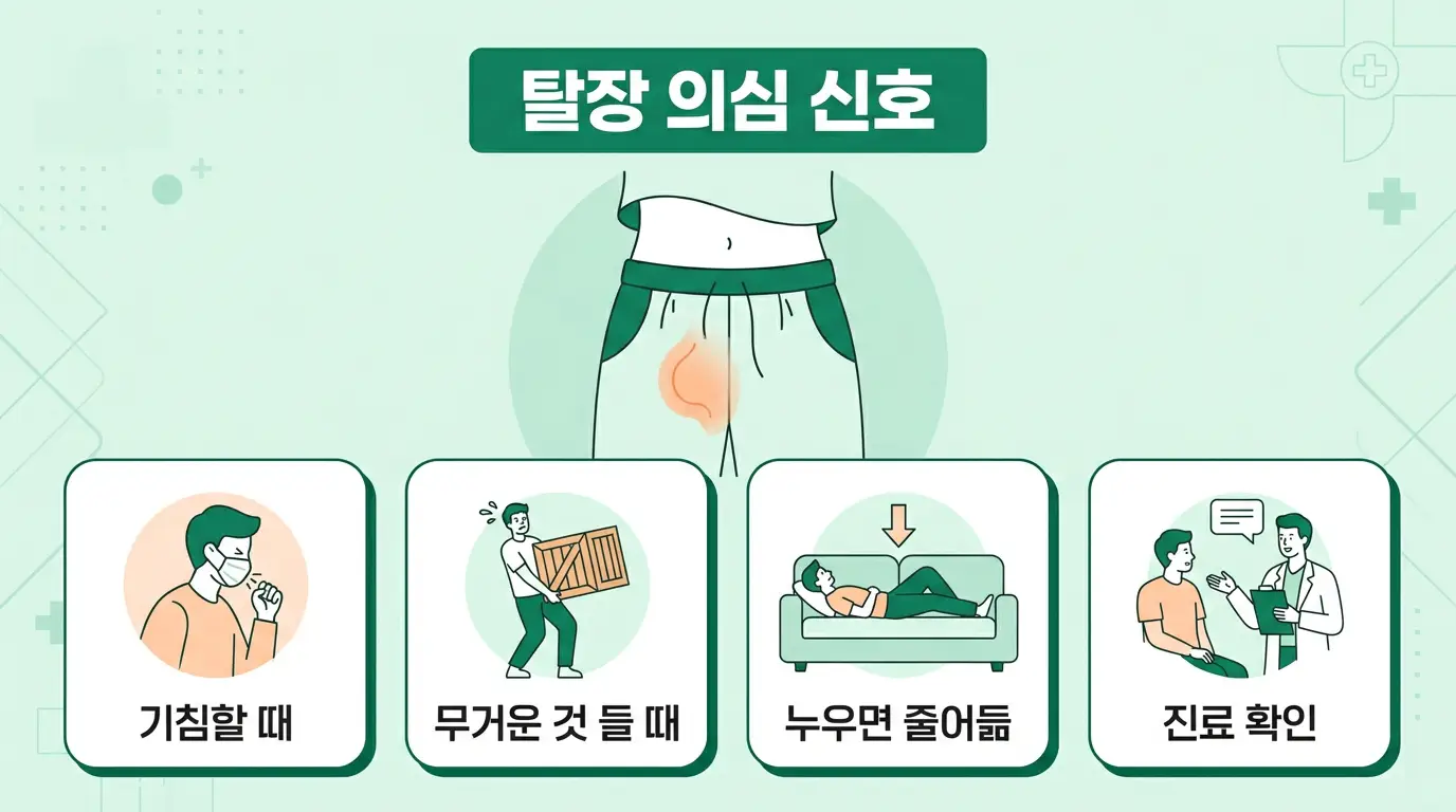 사타구니 탈장 의심 신호