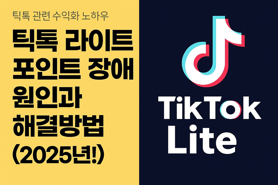 틱톡 라이트 포인트 장애 원인과 해결방법 썸네일 이미지