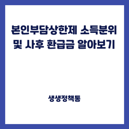 본인부담상한제 소득분위 및 사후 환급금 알아보기