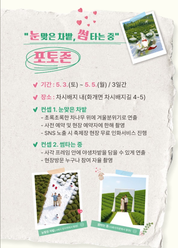 하동 야생차문화축제 포토존