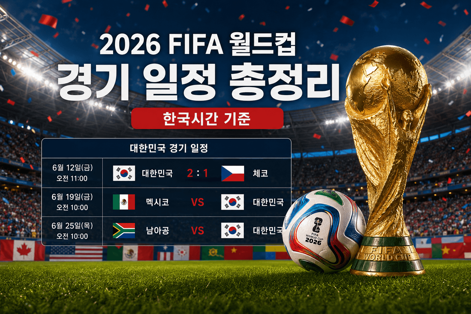 2026 월드컵 경기 일정 총정리
