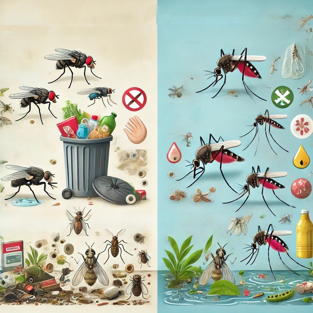 파리 및 모기 사진