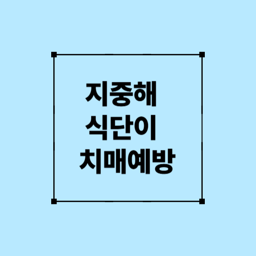 지중해식단이 치매예방