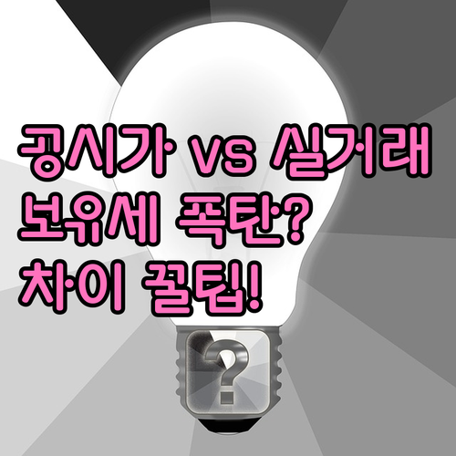 공시가격과 실거래가 차이 나는 이유와..