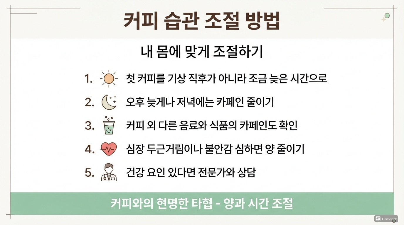 커피 습관, 내 몸에 맞게 조절하는 방법
