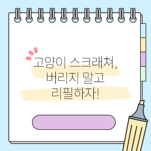 고양이 스크래쳐, 버리지 말고 리필하자!