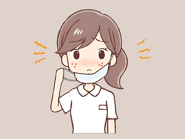 붉은-반점이-생긴-여성
