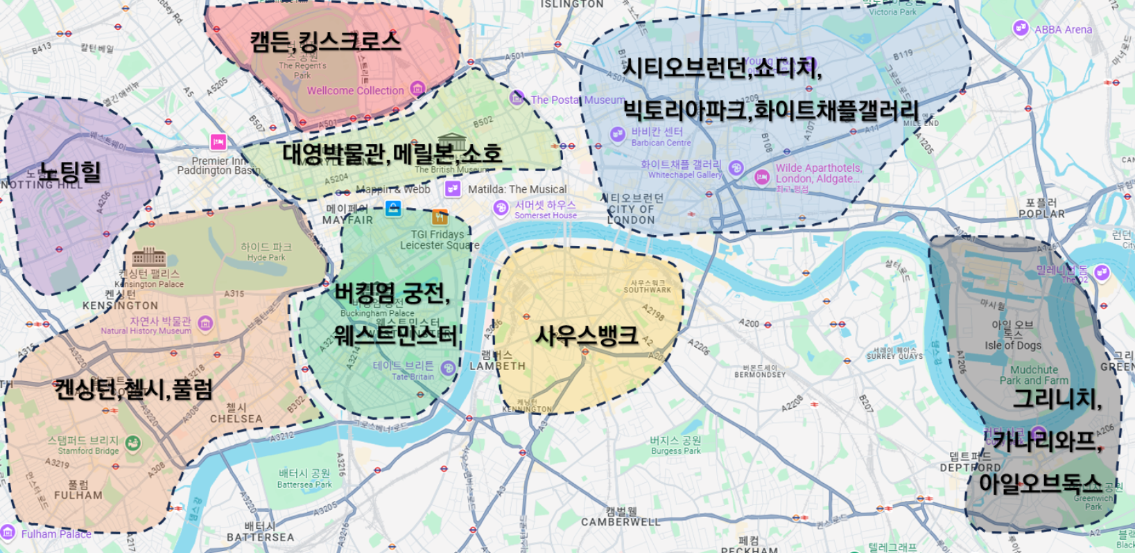 8개 구역 지도