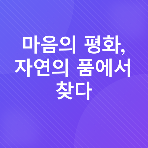자연과 교감하는 아웃도어_1