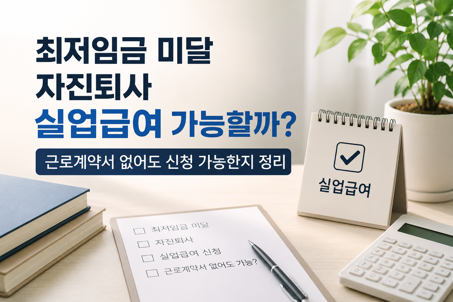 최저임금 미달 자진퇴사 실업급여 가능할까? 근로계약서 없어도 신청 가능한지 정리