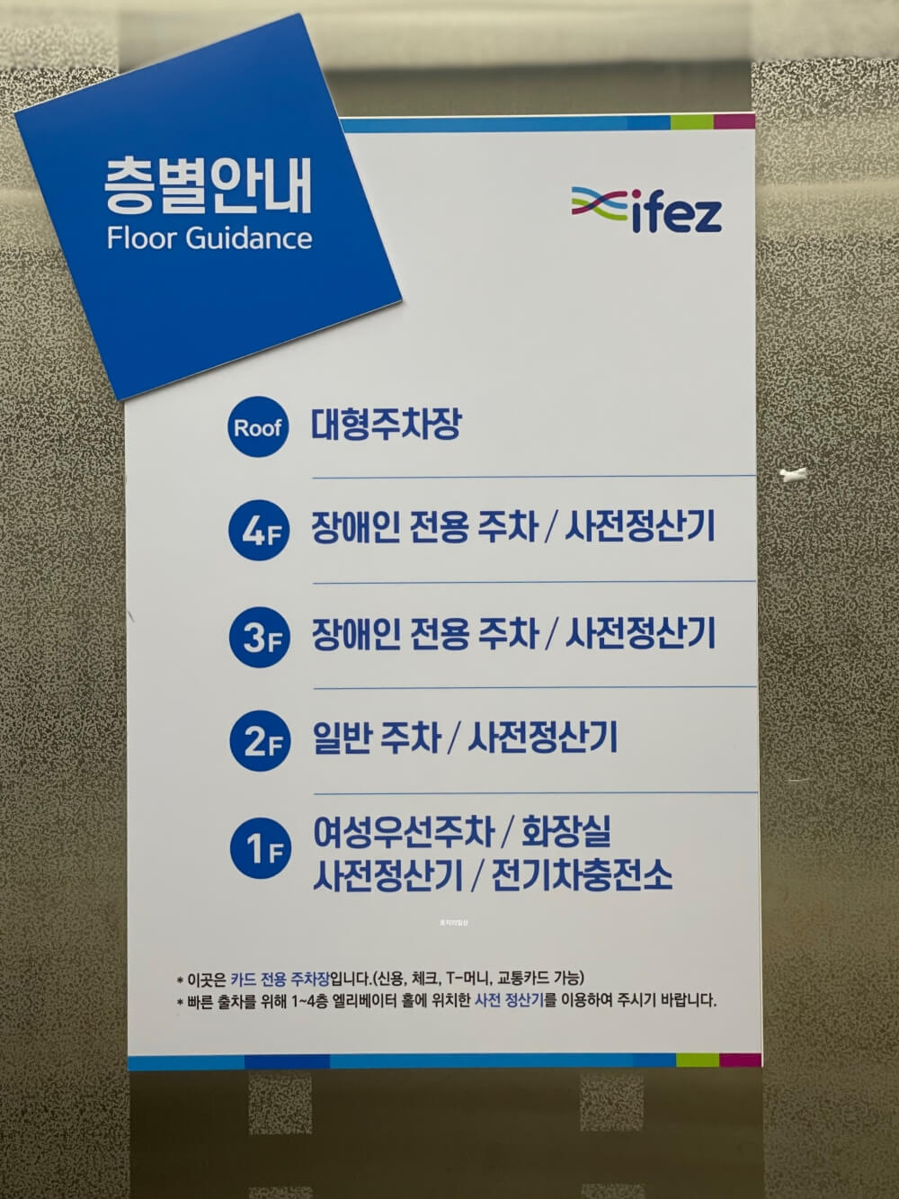 인천공항 장기 주차 운서역 환승 공영 주차장 - 층별 안내