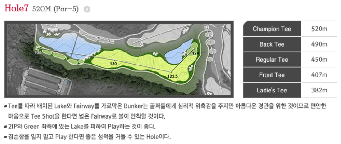 실크밸리 골프클럽 레이크코스 7