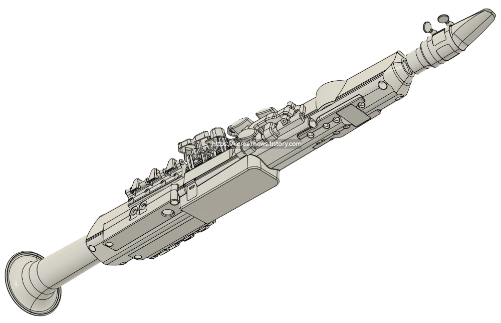 전자 섹소폰 역설계 완료된 모습