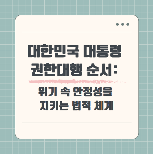 대한민국 대통령 권한대행 순서