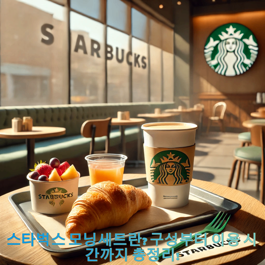 스타벅스 모닝세트란? 구성부터 이용 시간까지 총정리!