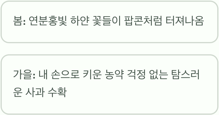 가을의 풍요, 그 이상의 선물