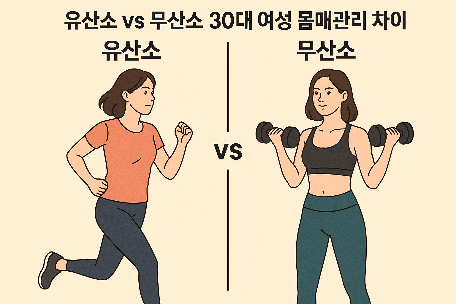 유산소 vs 무산소 30대 여성 몸매관리 차이
