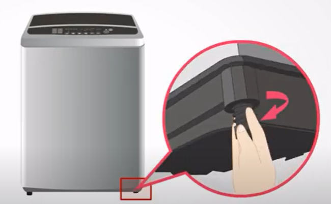 세탁기 수평조절