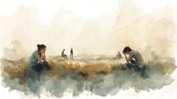 ISTP 성인은 실용적이고 자유로운 태도로 삶을 살아갑니다. 겉으로는 무심하고 담담해 보여도, 내면에서는 상실과 허무를 깊게 경험합니다에 관한 그림