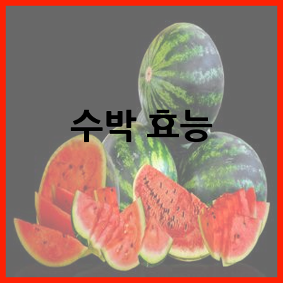 수박 효능