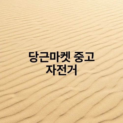 당근마켓 중고 자전거