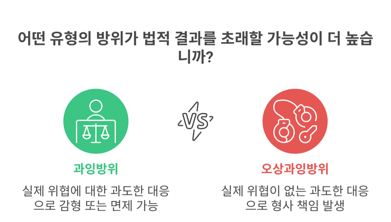 과잉방위·오상과잉방위와의 관계는? 혼동 주의!