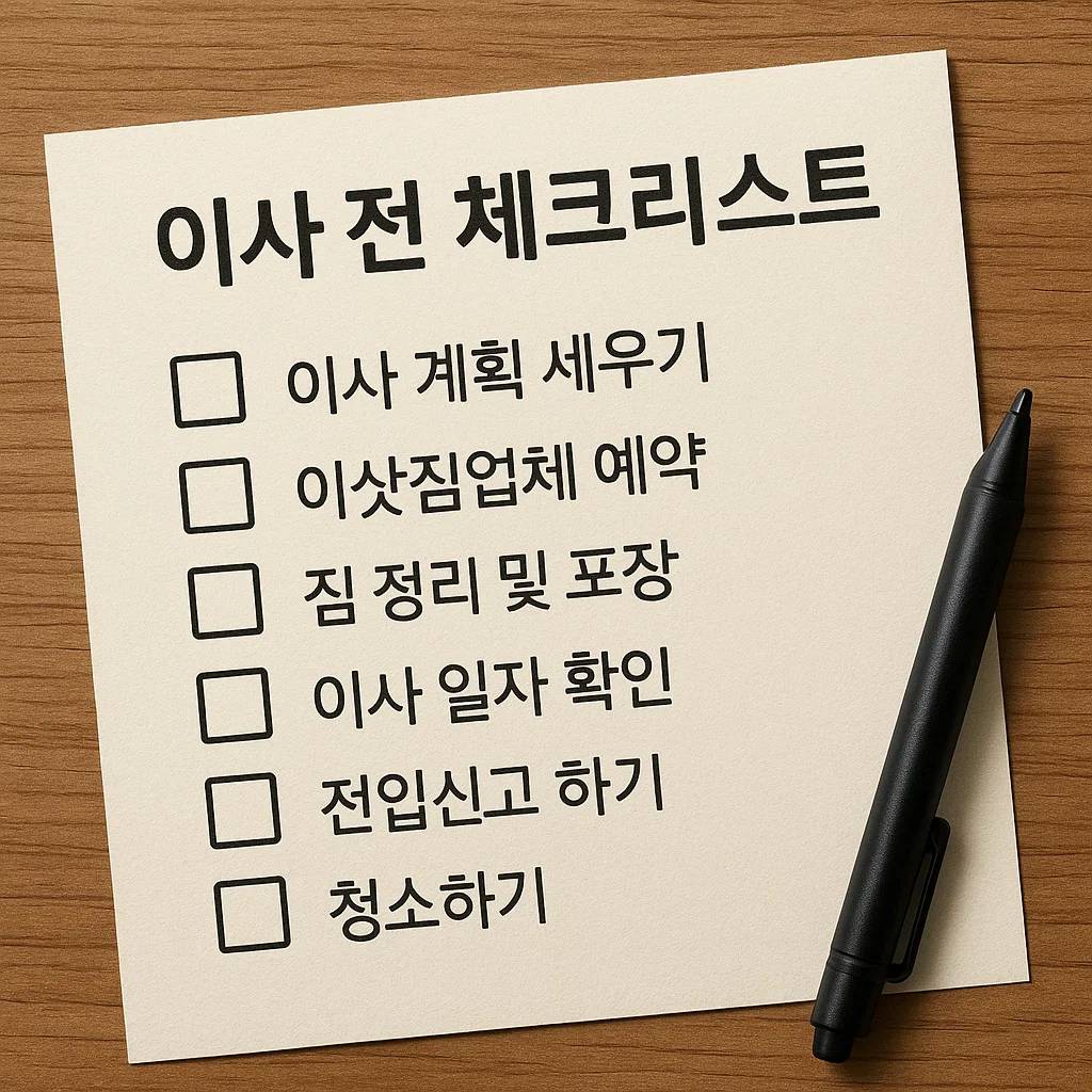 이사 전 체크리스트