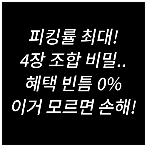 카드 혜택 빈틈없이 채우는 4~5장 ..