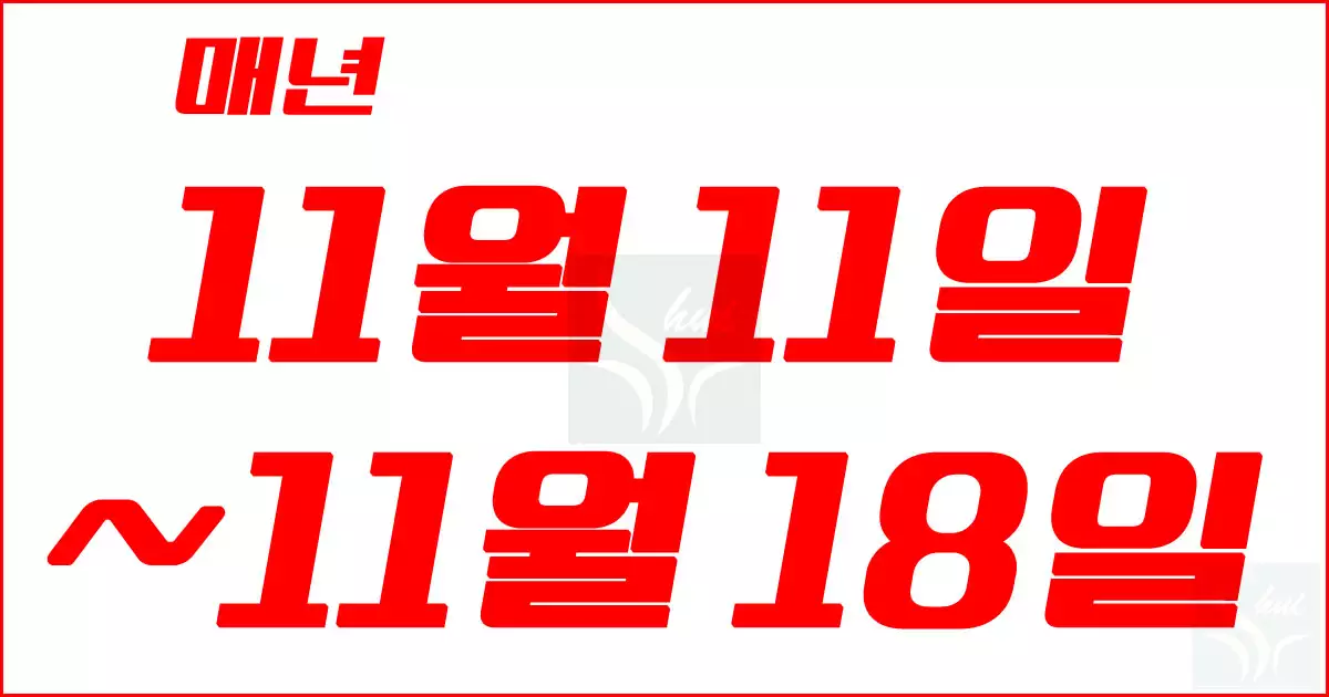 광군제 기간