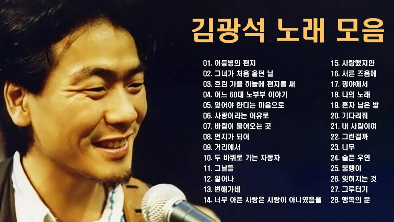 김광석 노래모음 라이브 콘서트 전곡 리스트 포함 완벽 추모_4