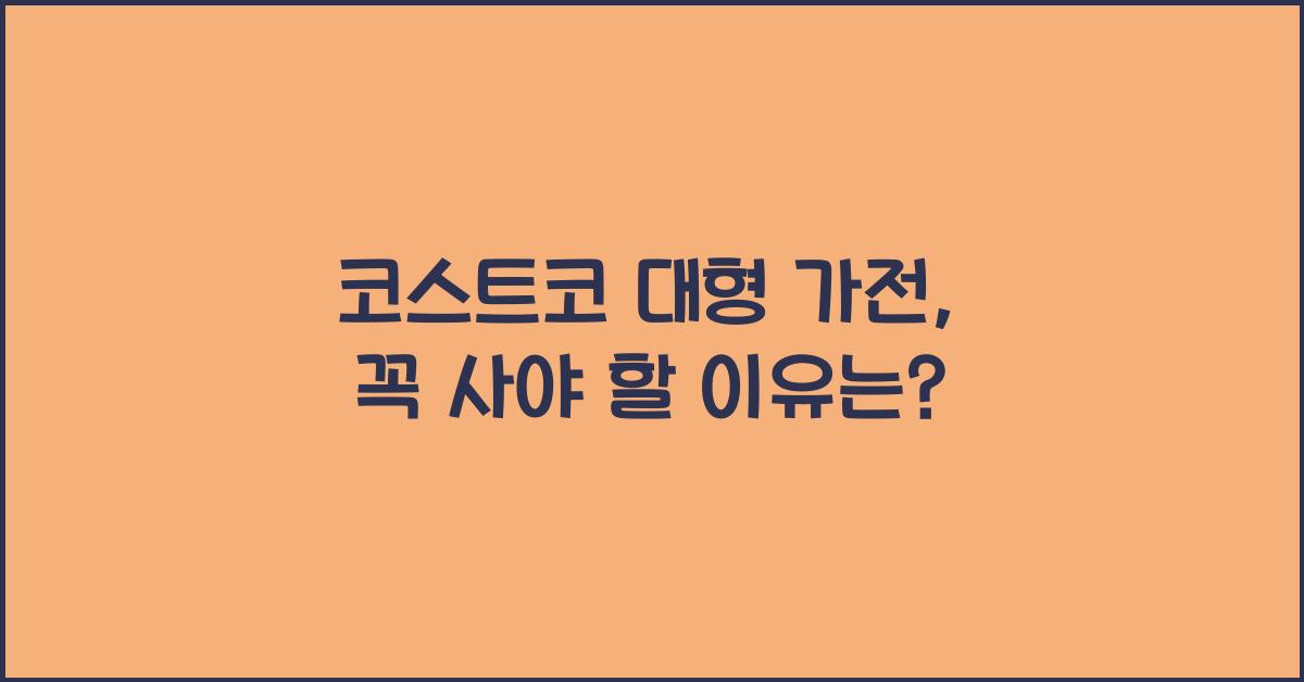 코스트코 대형 가전