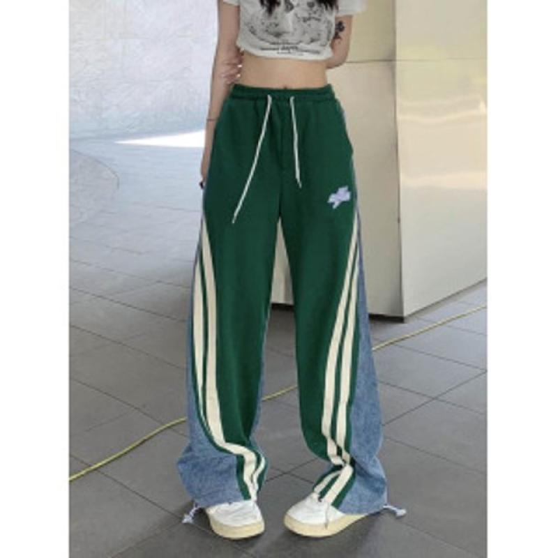 투투 힙합댄스복 배색 와이드 방송댄스복 스트릿 줌바바지 방송댄스의상