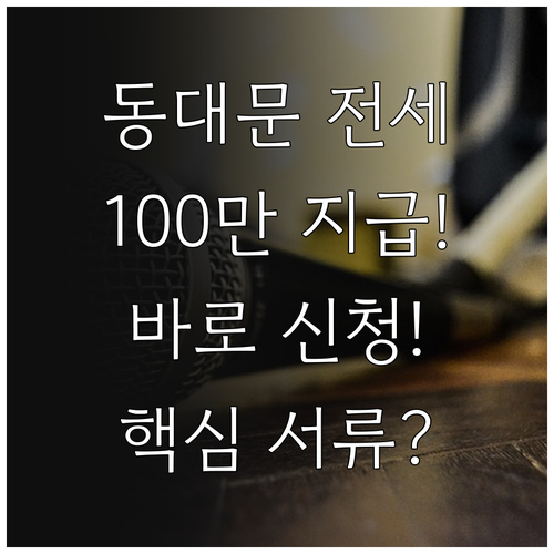 2025년 동대문구 전세피해 주거안정..