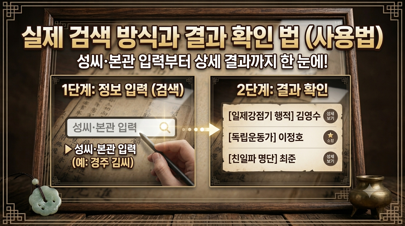 실제 검색 방식과 결과 확인 법 (사용법)