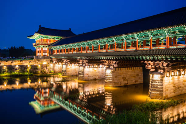 월정교 신라 복원 교량의 아름다움