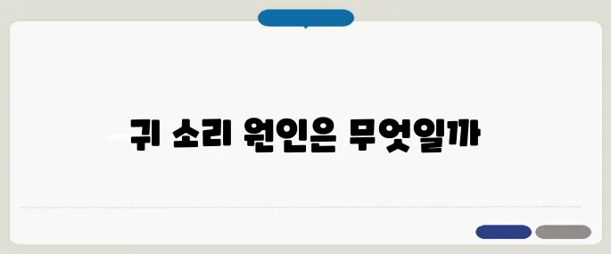 귀에서 소리가 나는 이유 이명? 고혈압? 원인 다양