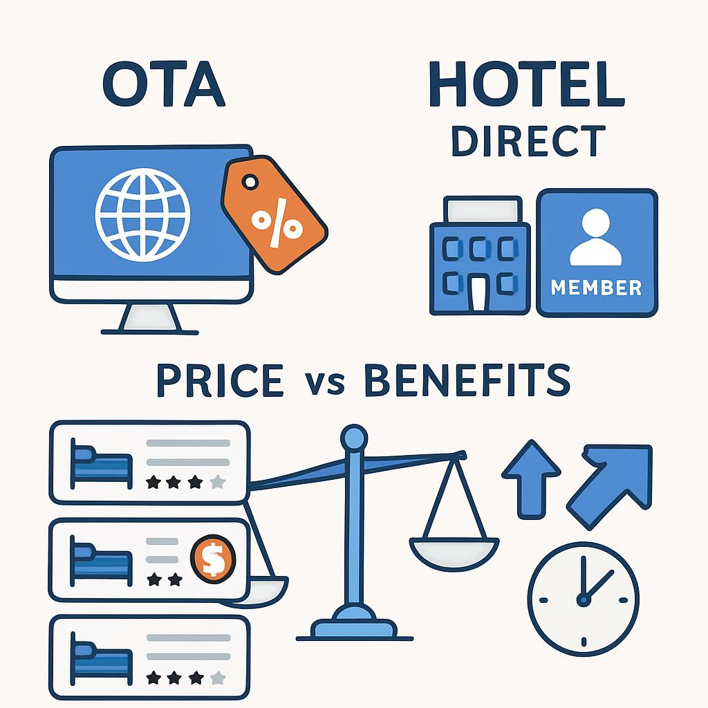 호텔 공식 홈페이지와 OTA 예약