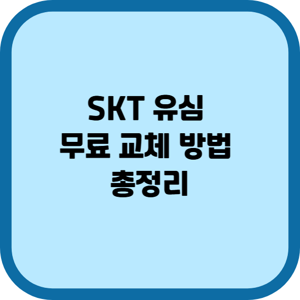 SKT 유심 무료교체 방법