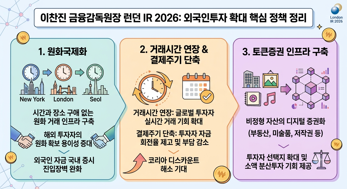 외국인투자 (원화국제화, 거래시간, 토큰증권)