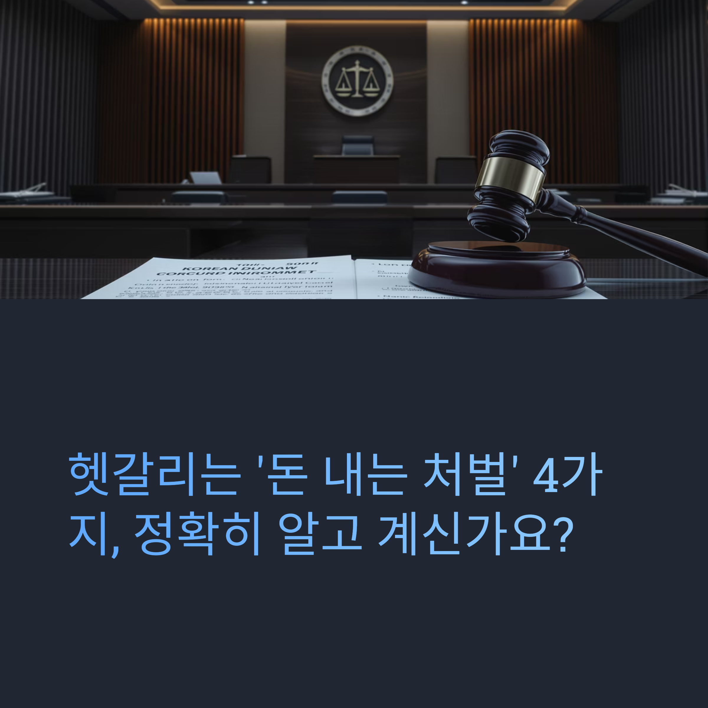 벌금 과태료 과징금 범칙금 차이