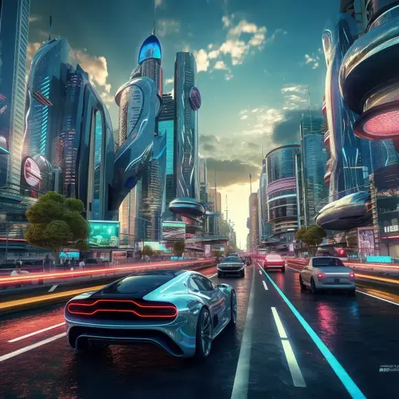 Smart-city-futuristic-landscape-autonomous-vehicles