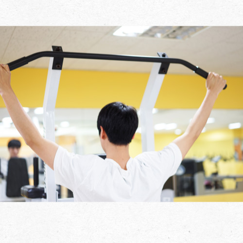 운동 전후 혈압 측정 장면