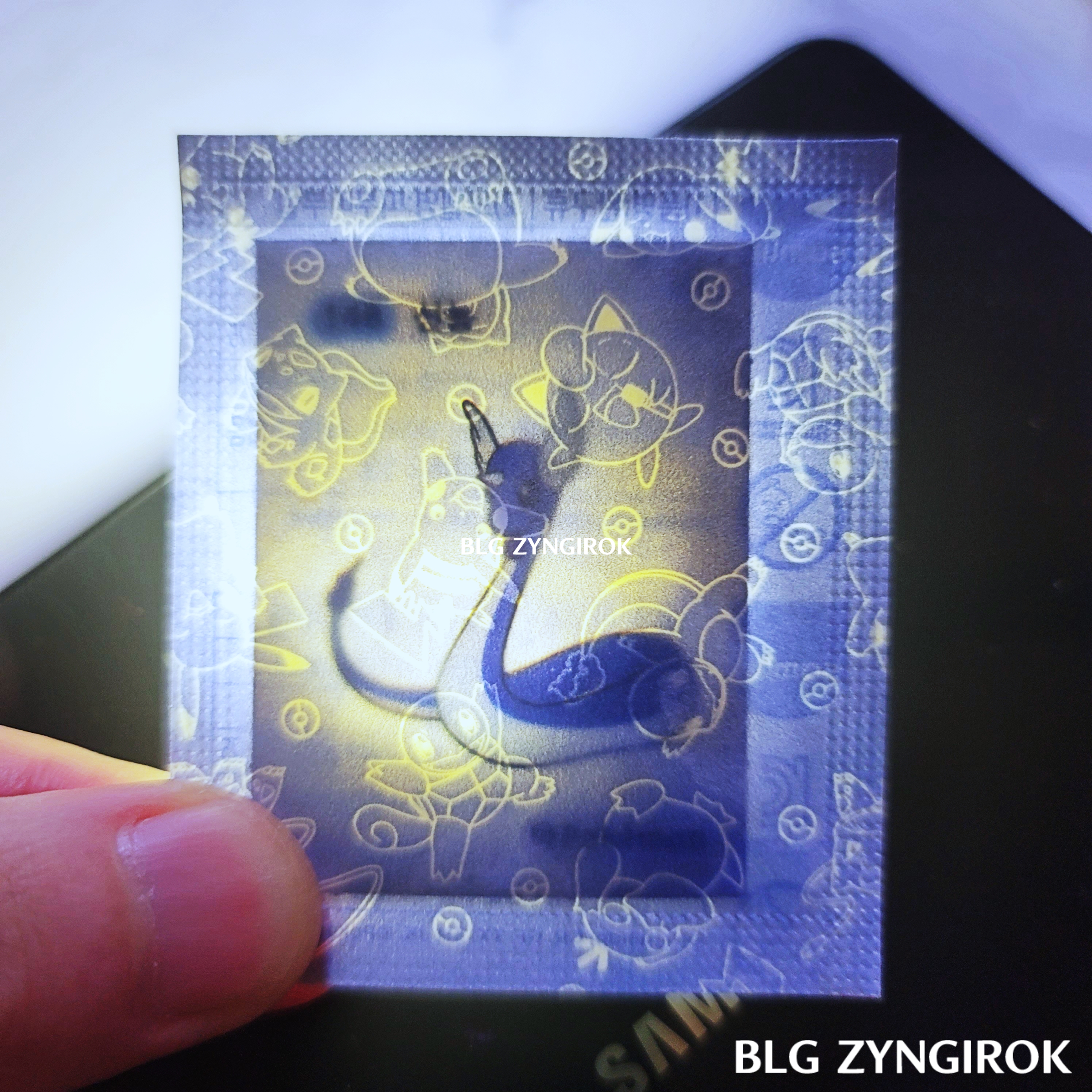 띠부띠부씰-신뇽을-들고있다.