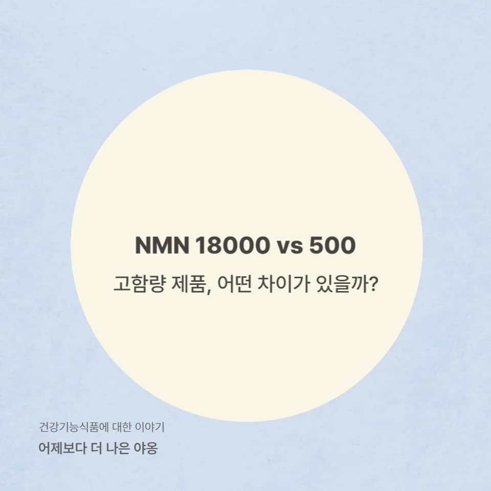 Comparison infographic explaining NMN 18000 and NMN 500 supplements and their differences