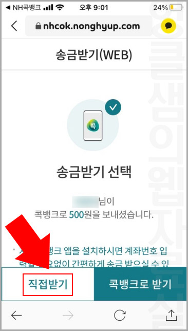 농협 카카오톡 송금받기