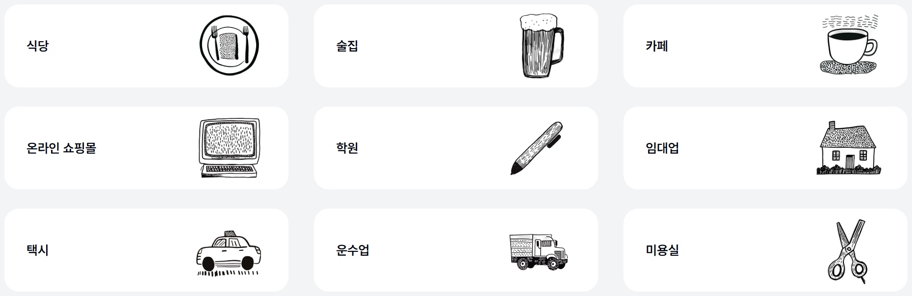 사용자 환급 후기 (환급 가능 업종)