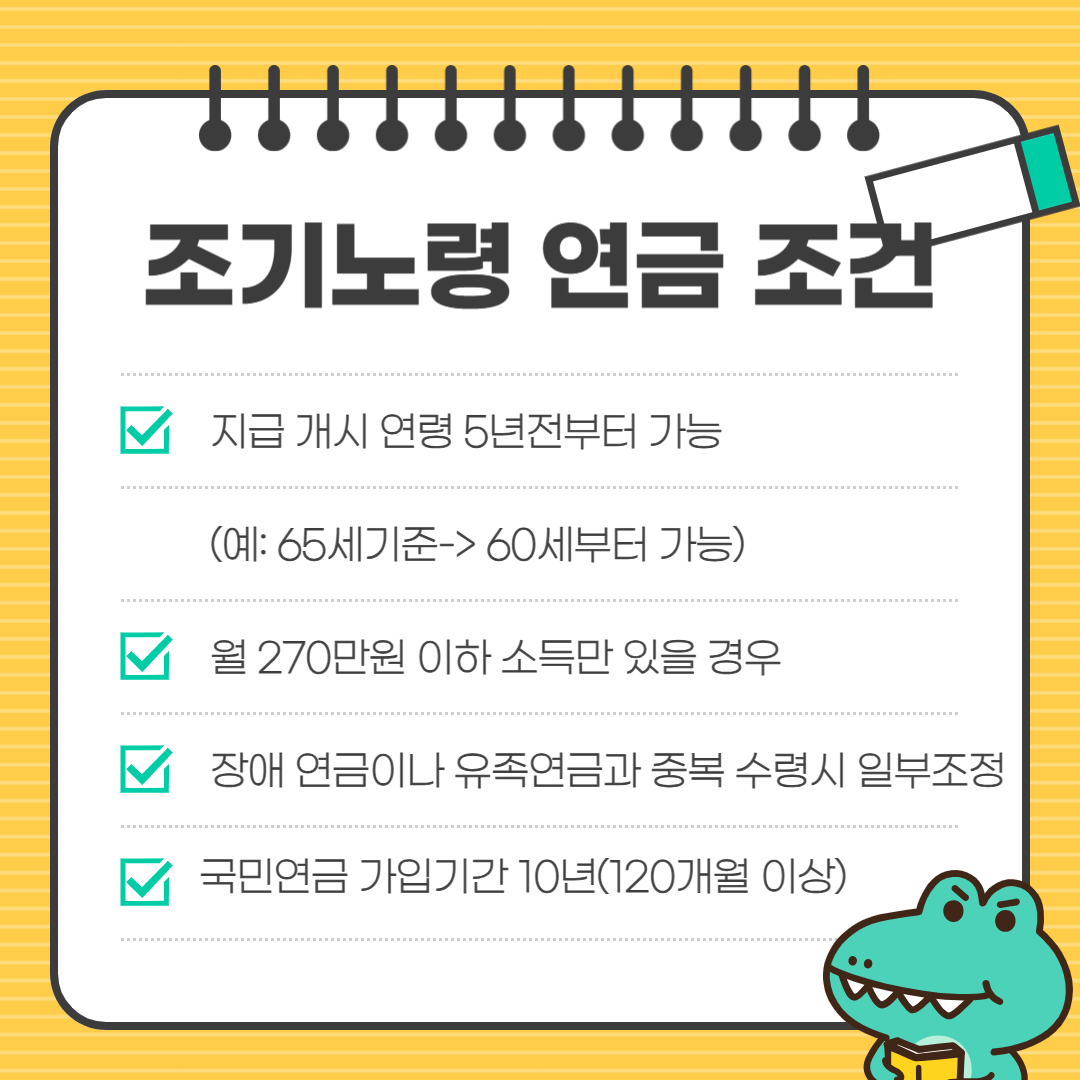 조기노령연금조건